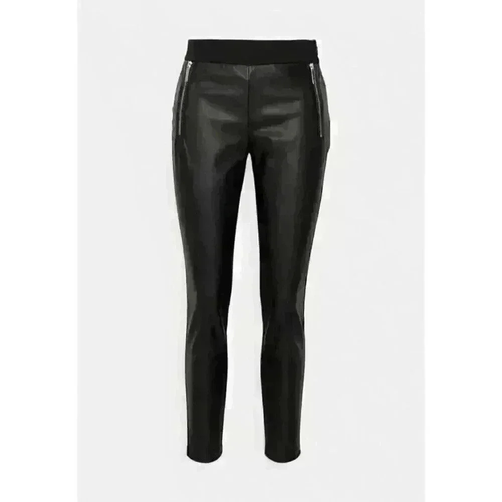 NEW MICHAEL Michael Kors Women's M Mixed-Media Skinny Pants • Reg Price $110 - Picture 2 of 5